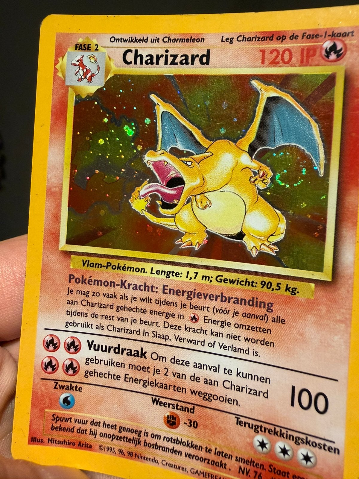 Oude Pokemon map , veel 1 Gen (Nederlandse Charizard), Ophalen of Verzenden, Gebruikt, Meerdere kaarten