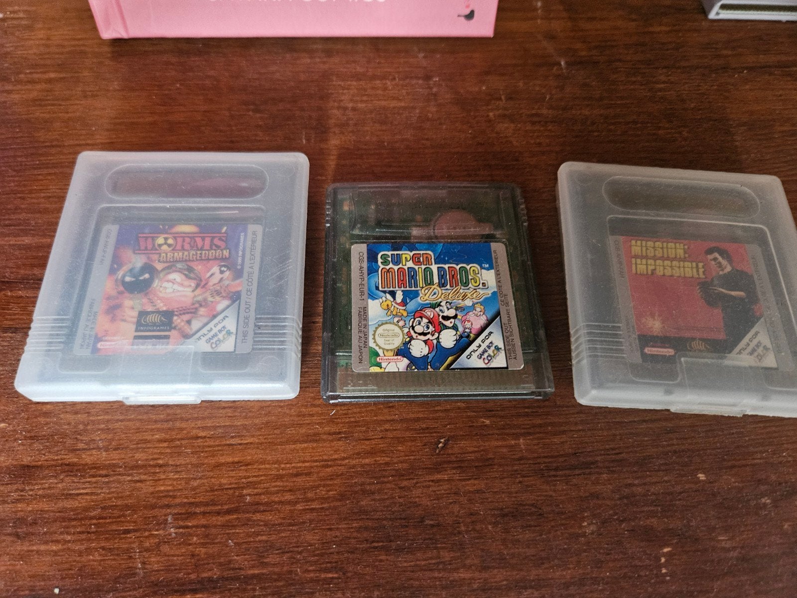 3 Game Boy Color games: Worms, Mario Bros. Deluxe, Mission I, Spelcomputers en Games, Ophalen of Verzenden