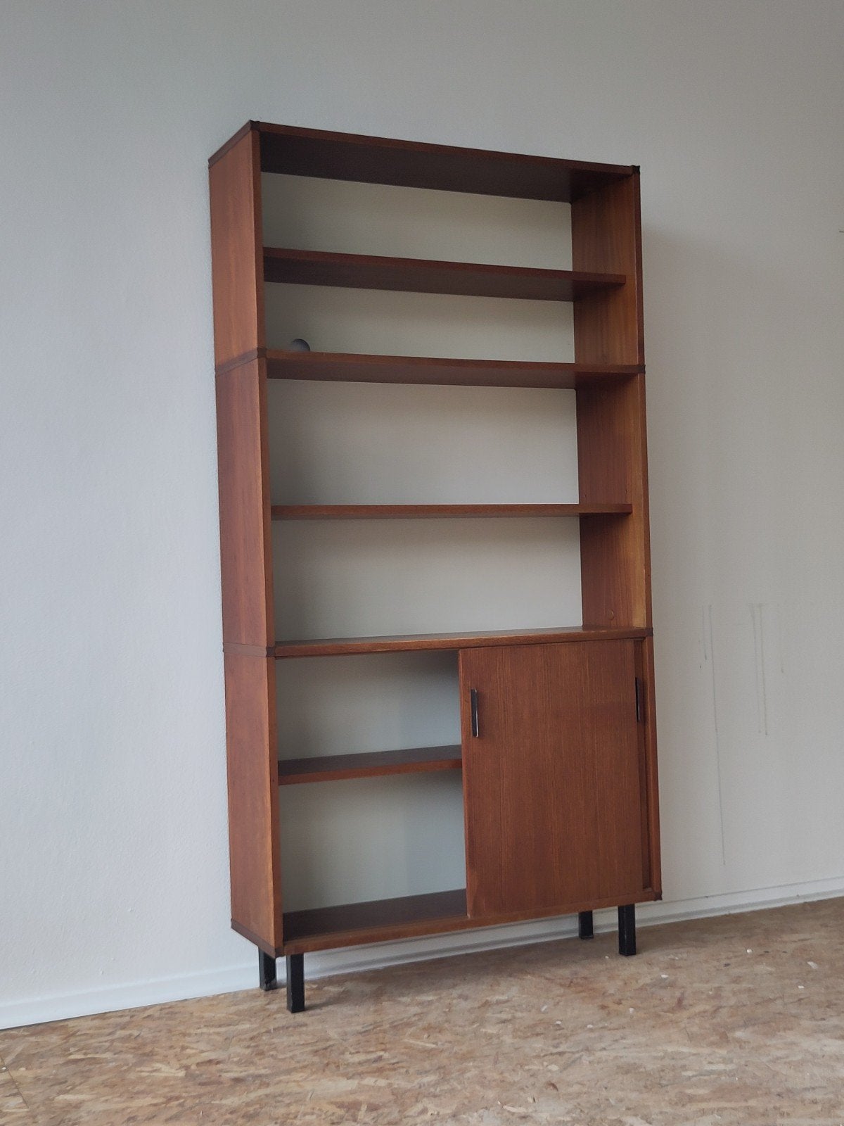 Vintage kast Pastoe boekenkast made to measure teak hout, ., Teakhout, ., Dutch design scandi Zweeds
