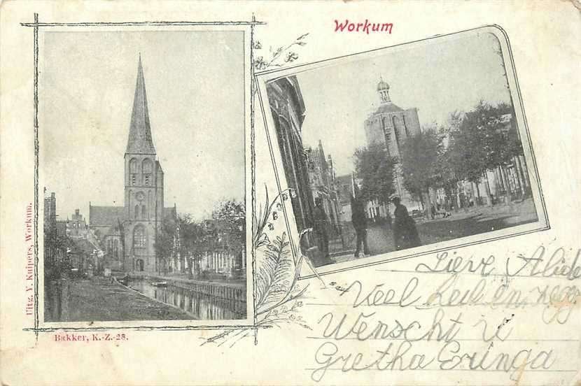 380-809-009 Workum, Verzenden, Voor 1920, Friesland