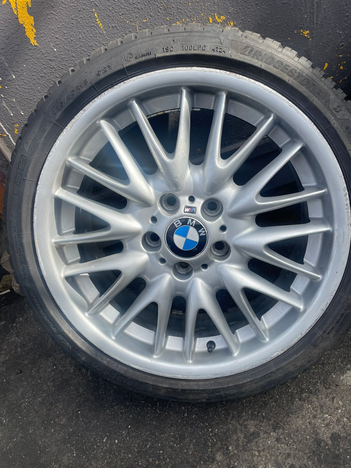 BMW E46 18 inch velgen met banden, Ophalen, 18 inch, Gebruikt, Banden en Velgen