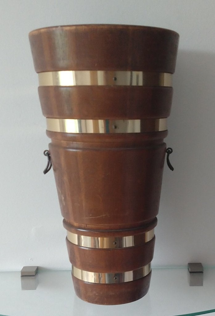 vintage houten paraplu bak, volgnr 20, Ophalen of Verzenden, Gebruikt, Hout