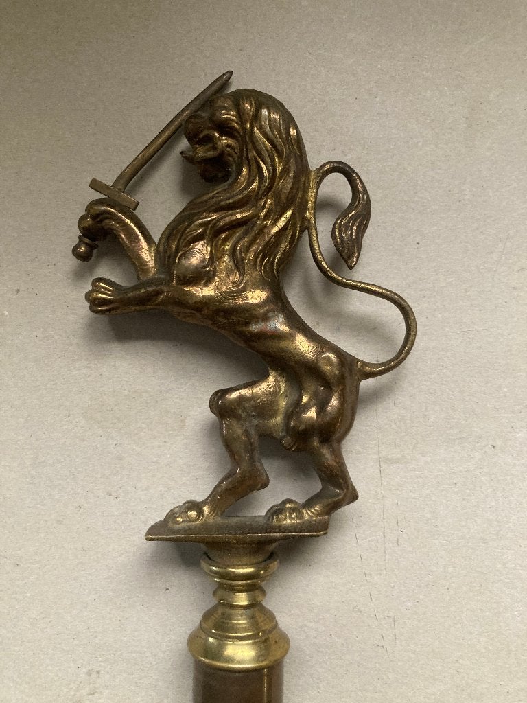 T.K. Oude vlaggenstok ornament Vaandel ornament van koper, Ophalen of Verzenden