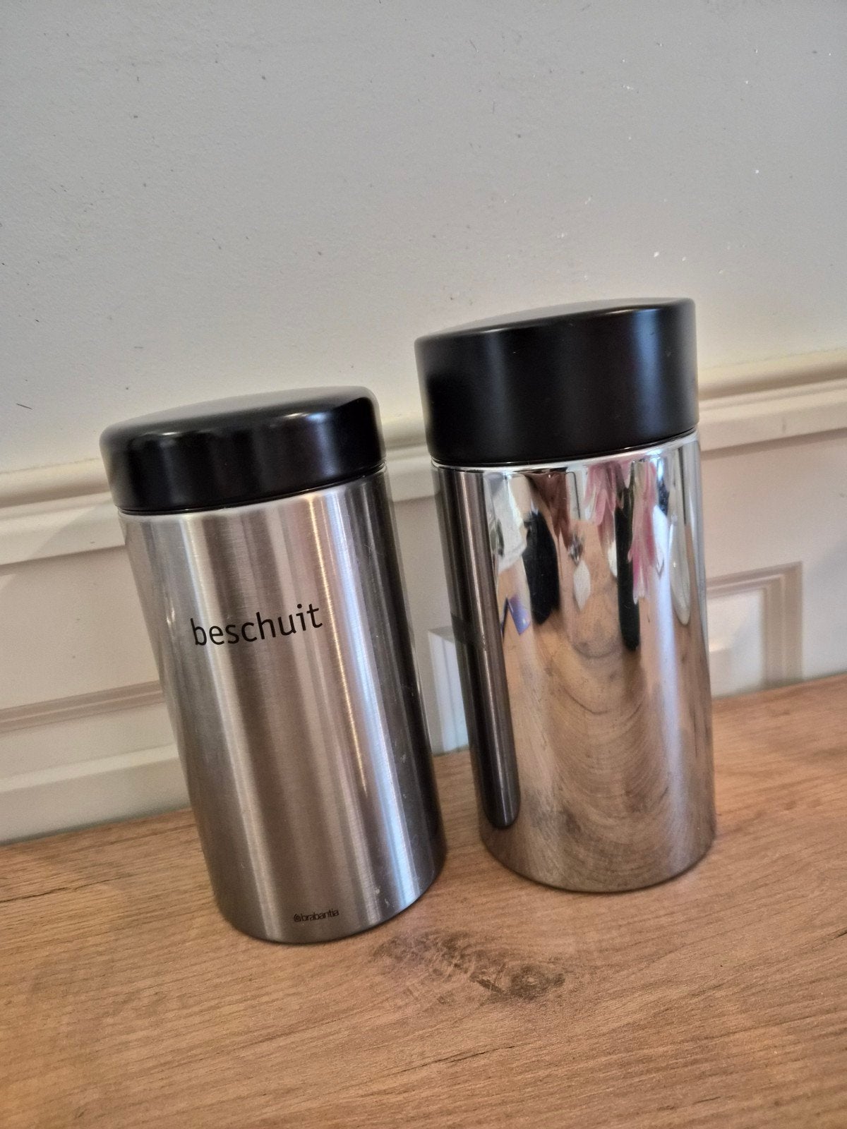 Brabantia voorraadpotten, beschuitbus en universele bus, Ophalen of Verzenden, Voorraadpot, Metaal, Brabantia