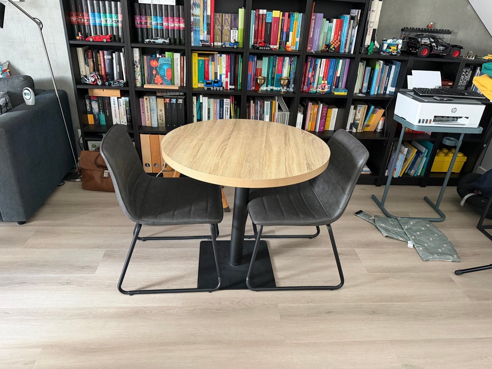 Eettafel met 4 stoelen, Ophalen, Gebruikt, 100 tot 150 cm, Rond