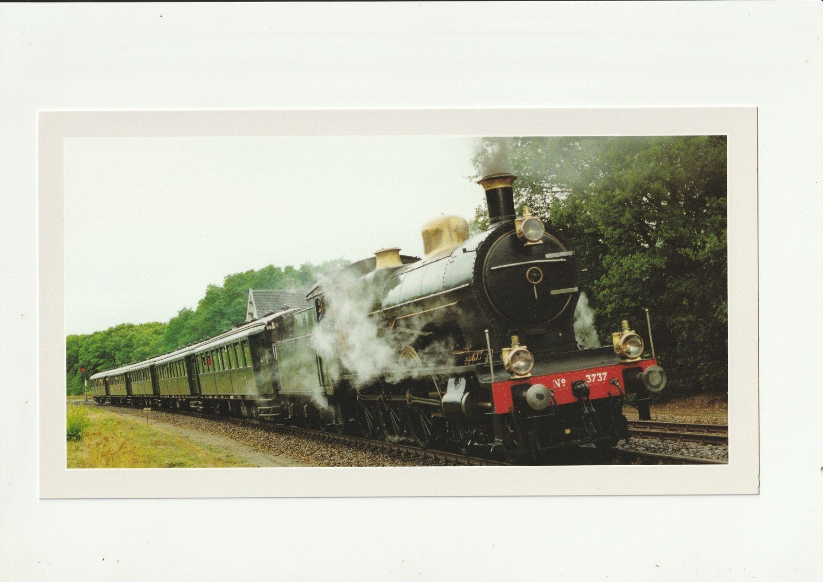 MUSEUMSTOOMLOCOMOTIEF 3737 5 BLOKKENDOOS MAT. 24 RIJTUIGEN, Verzamelen, Ophalen of Verzenden