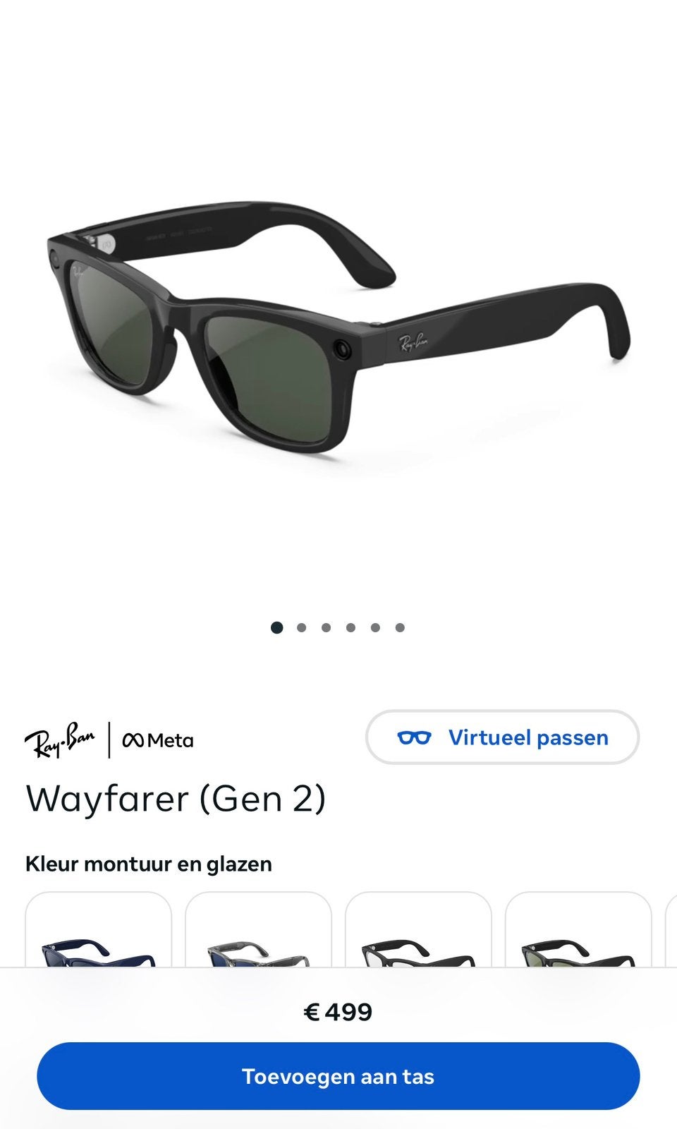 Rayban meta transation groen shiny black zwart, Zonnebril, Zwart, Nieuw, Ophalen of Verzenden