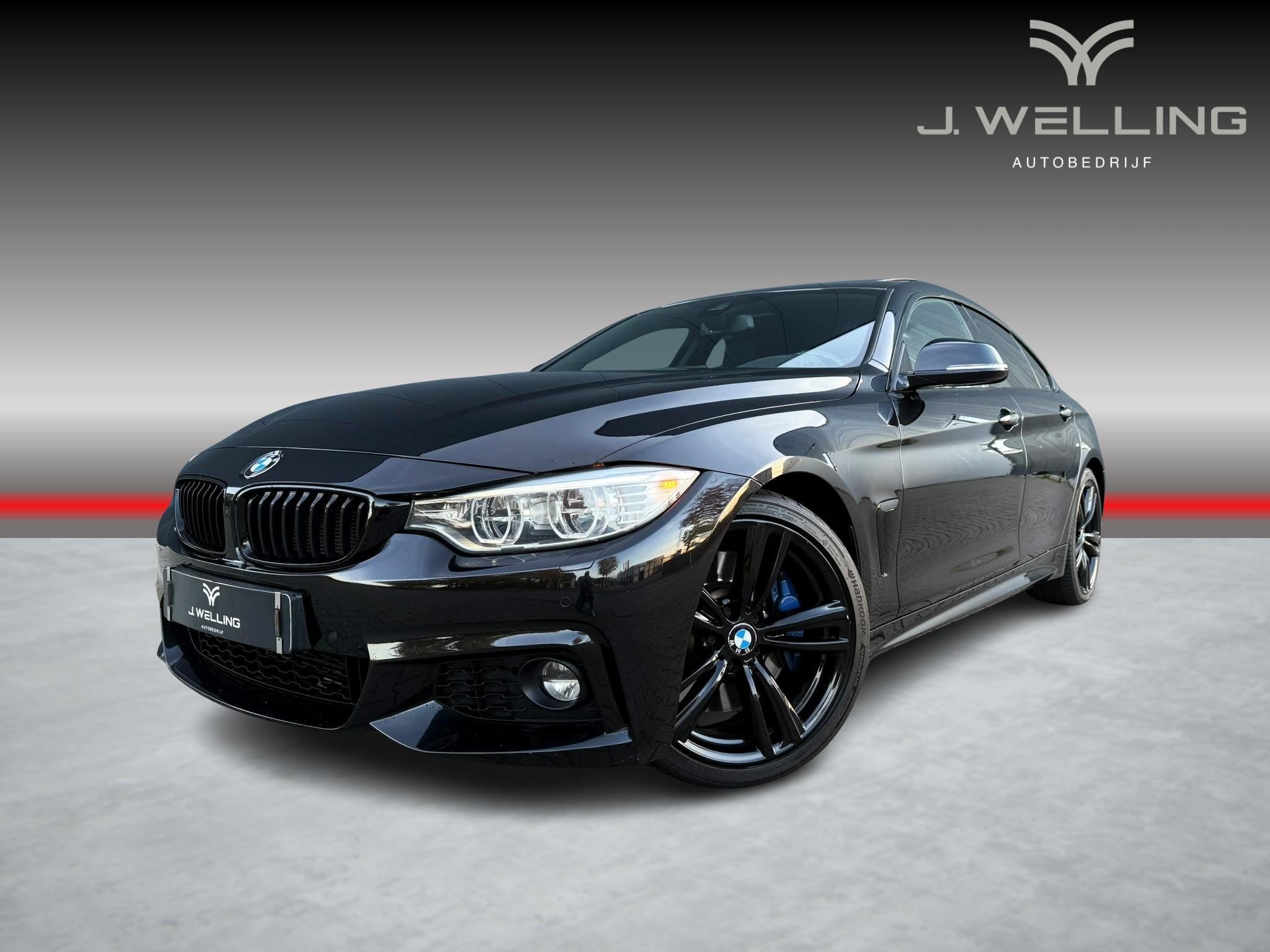 BMW 4-serie Gran Coupé 435i M-sport / pano / memory / HUD /, Auto's, Achterwielaandrijving, Gebruikt, Zwart, Leder
