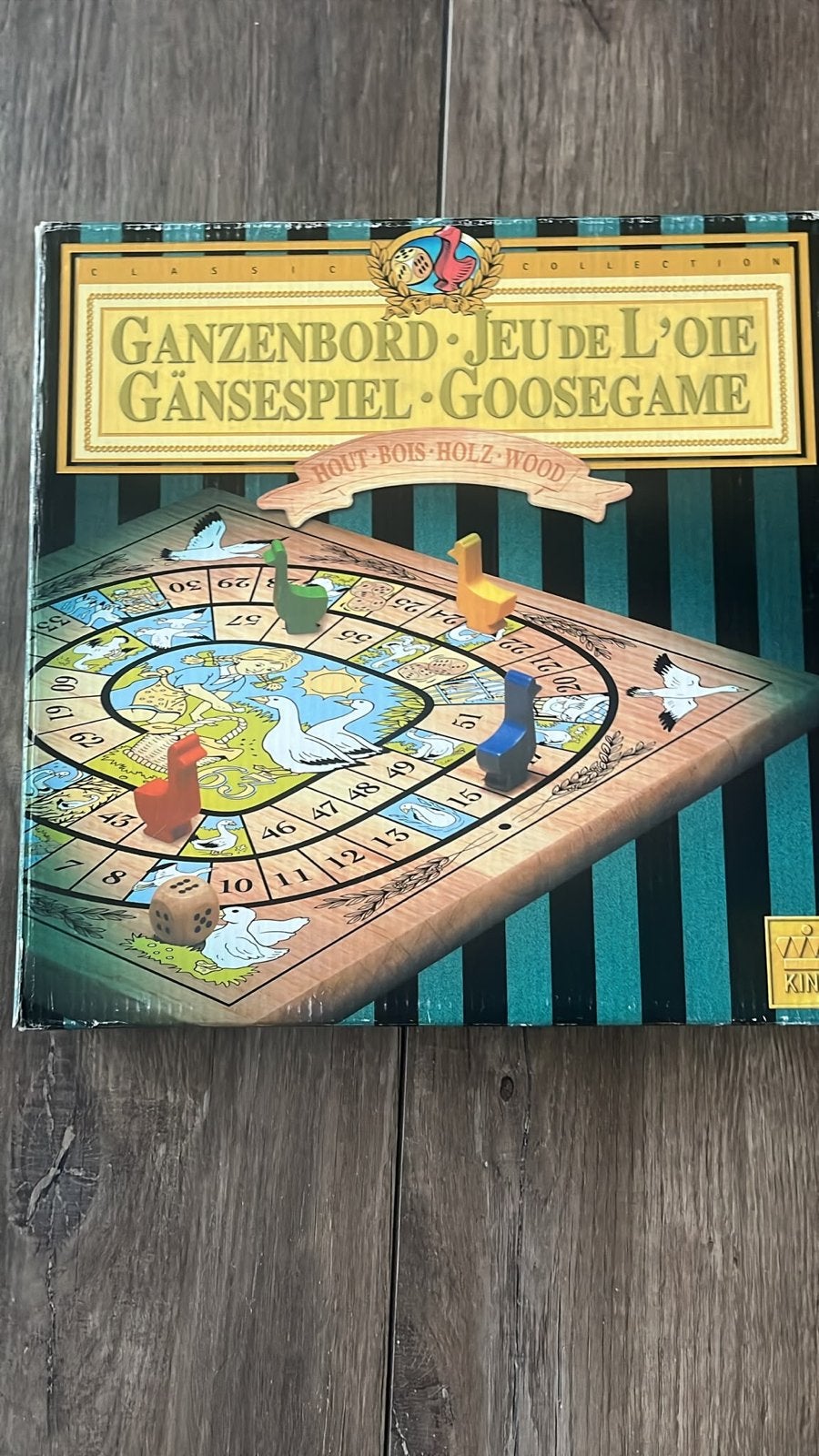 Ganzenbord & Ludo Houten Spellen - Classic Collection, Drie of vier spelers, Ophalen of Verzenden, Zo goed als nieuw, Reisspel