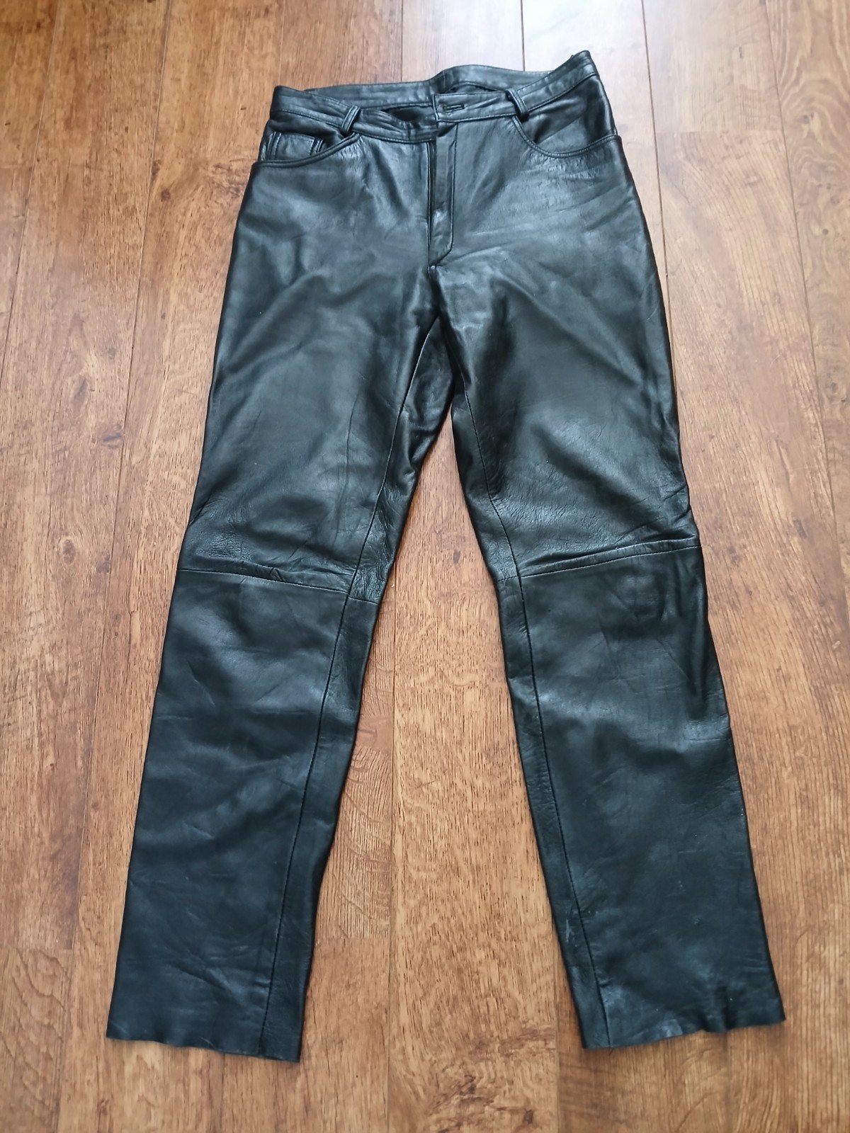 Leren broek maat L, Kleding | Dames, Ophalen of Verzenden, Zo goed als nieuw, Zwart, Lang