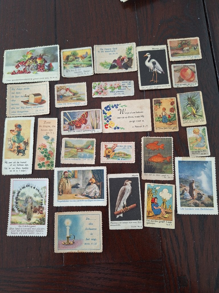 Zondagsschoolplaatjes oud, Verzamelen, Religie, Ophalen of Verzenden, Gebruikt, Kaart of Prent