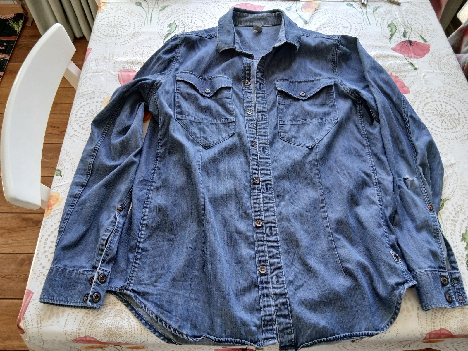 G star spijkerblouse maat m, Maat 38/40 (M), Blauw, Ophalen of Verzenden, Onbekend
