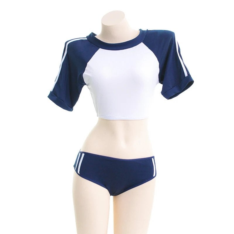 Sportieve tweedelige set: top en broekje zwemkleding, Overige typen, Nieuw, Onbekend, Verzenden