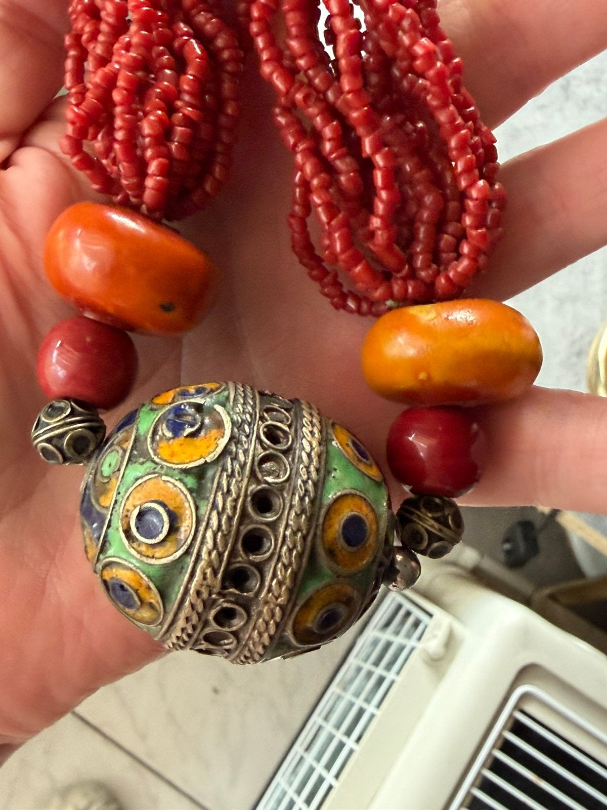 Prachtige berber ketting., Verzenden, Zo goed als nieuw, Steen of Mineraal
