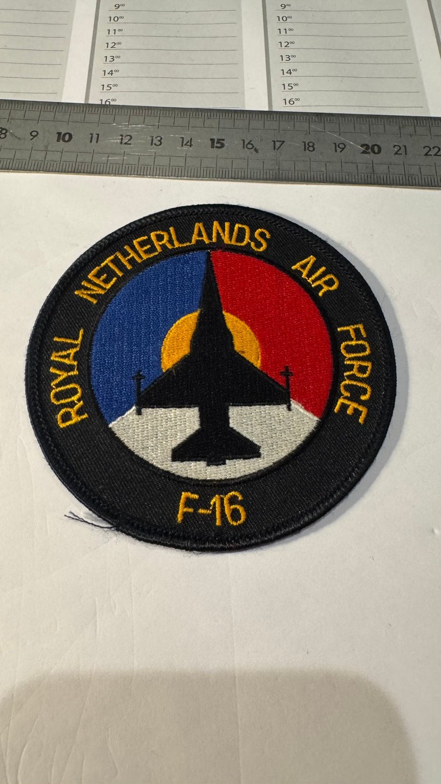 Patch luchtmacht klu roundel f-16 rnlad, Ophalen of Verzenden, Luchtmacht, Nederland, Embleem of Badge