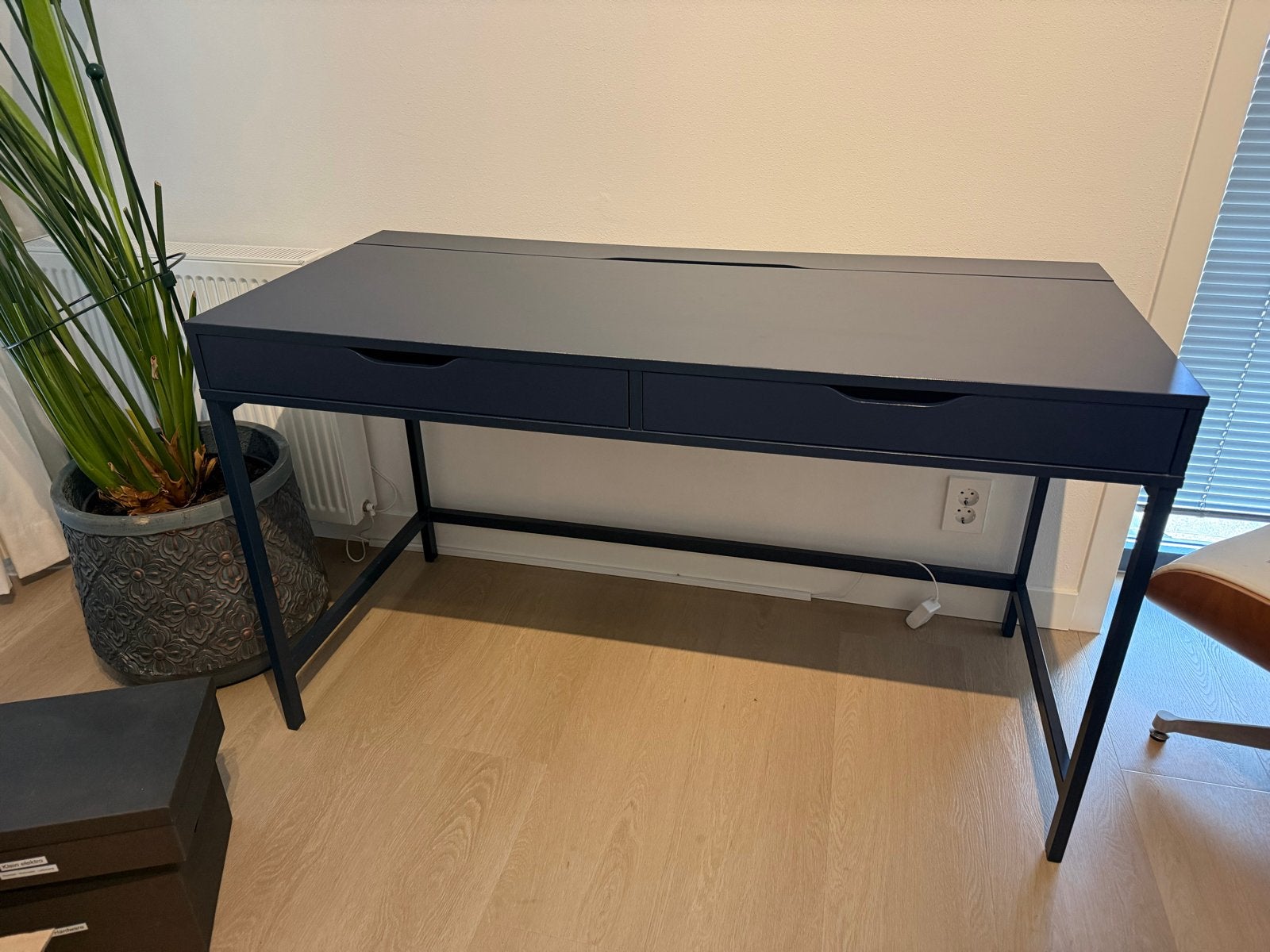 IKEA Alex Bureau - Donkerblauw met Lades, Ophalen, Gebruikt, IKEA, Hout