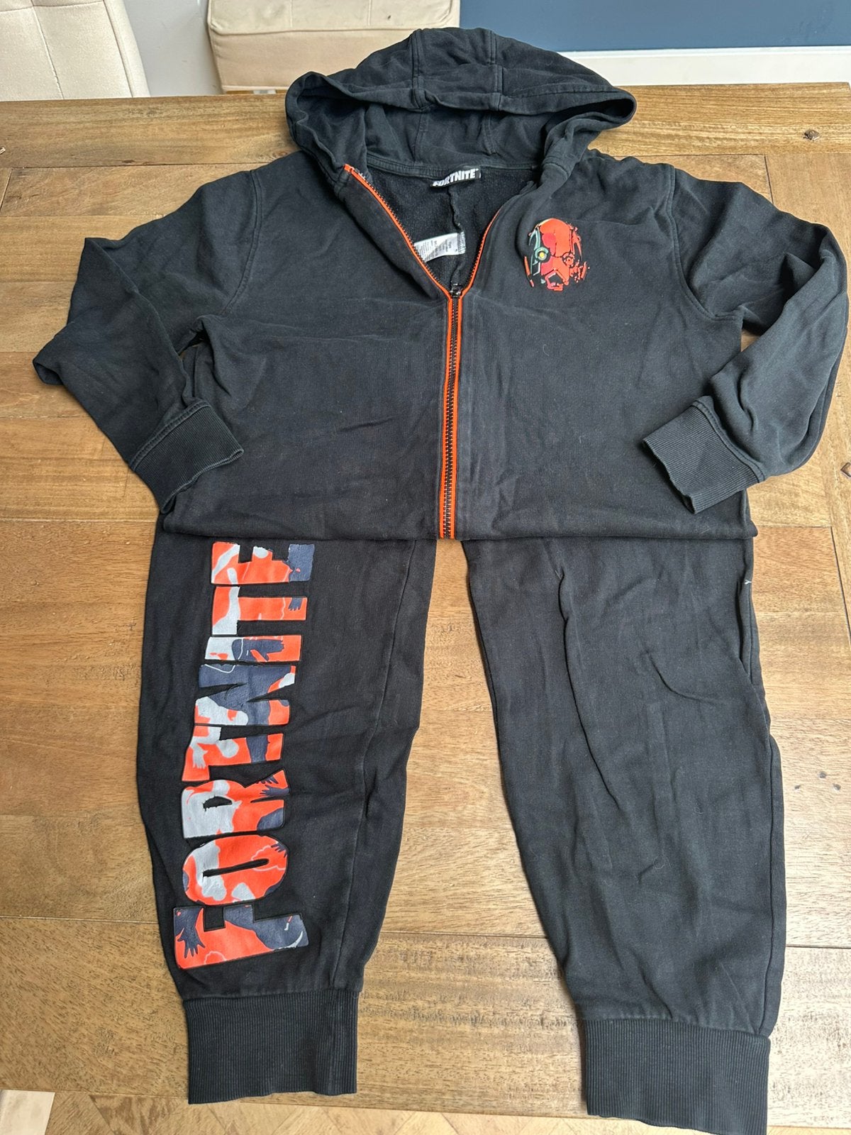 Fortnite onesie zwart mt 146 (11 jaar), Ophalen of Verzenden, Zo goed als nieuw, Jongen of Meisje