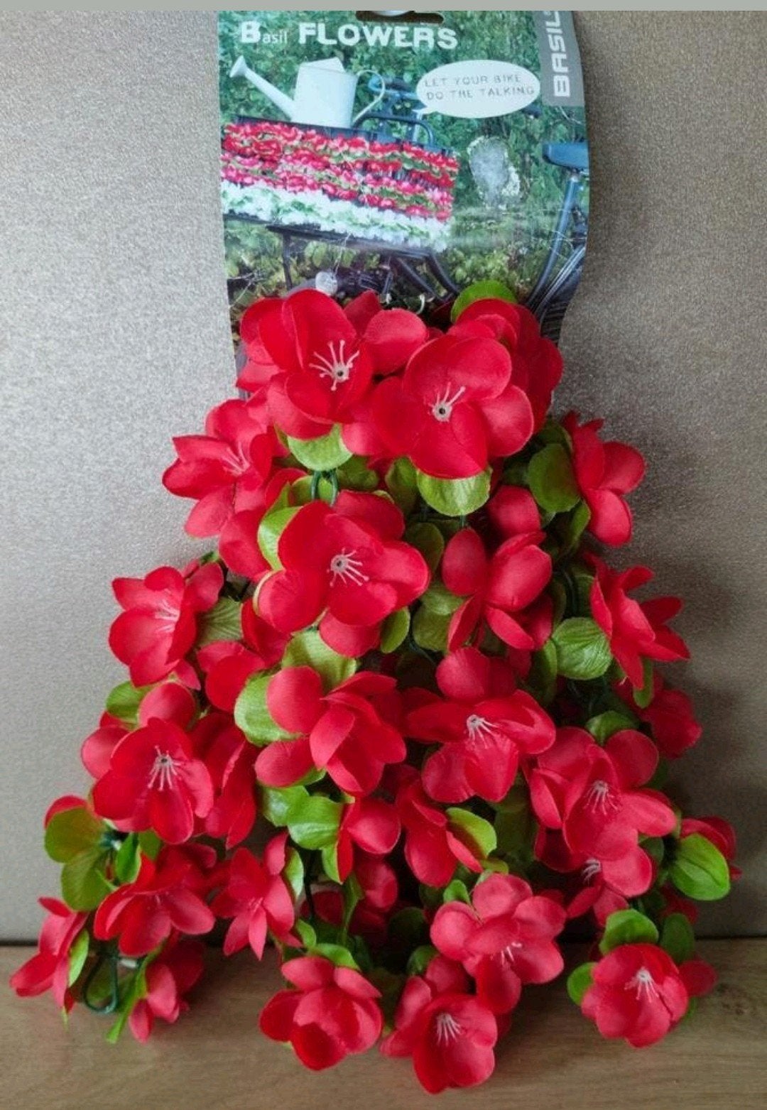 Basil Bloemenslinger Rood - Fietsdecoratie voor je krat, Verzenden, Nieuw, Basil
