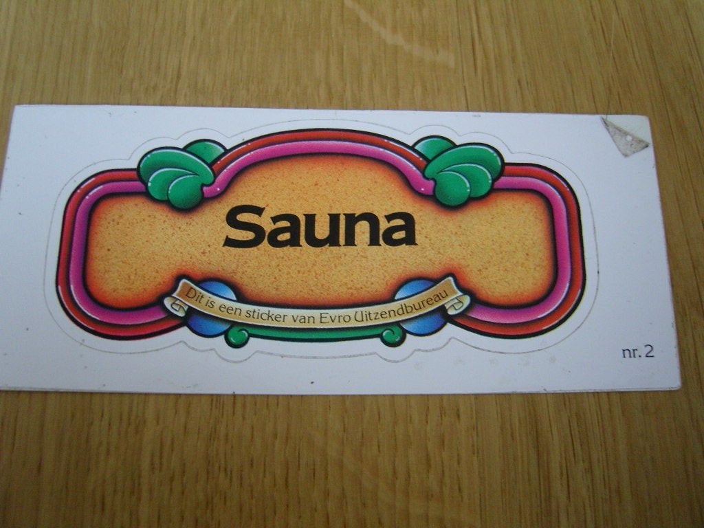 sticker SAUNA, Ophalen, Zo goed als nieuw