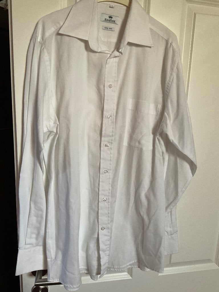 Tkp. nieuwe Kingsfield witte heren blouse mt. 39, Wit, Nieuw, Kingsfield, Halswijdte 39/40 (M)