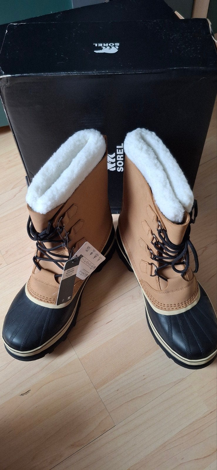 Sorel Caribou WP Heren Winterlaarzen - Maat 44.5, Bruin, Boots, Nieuw, Ophalen of Verzenden