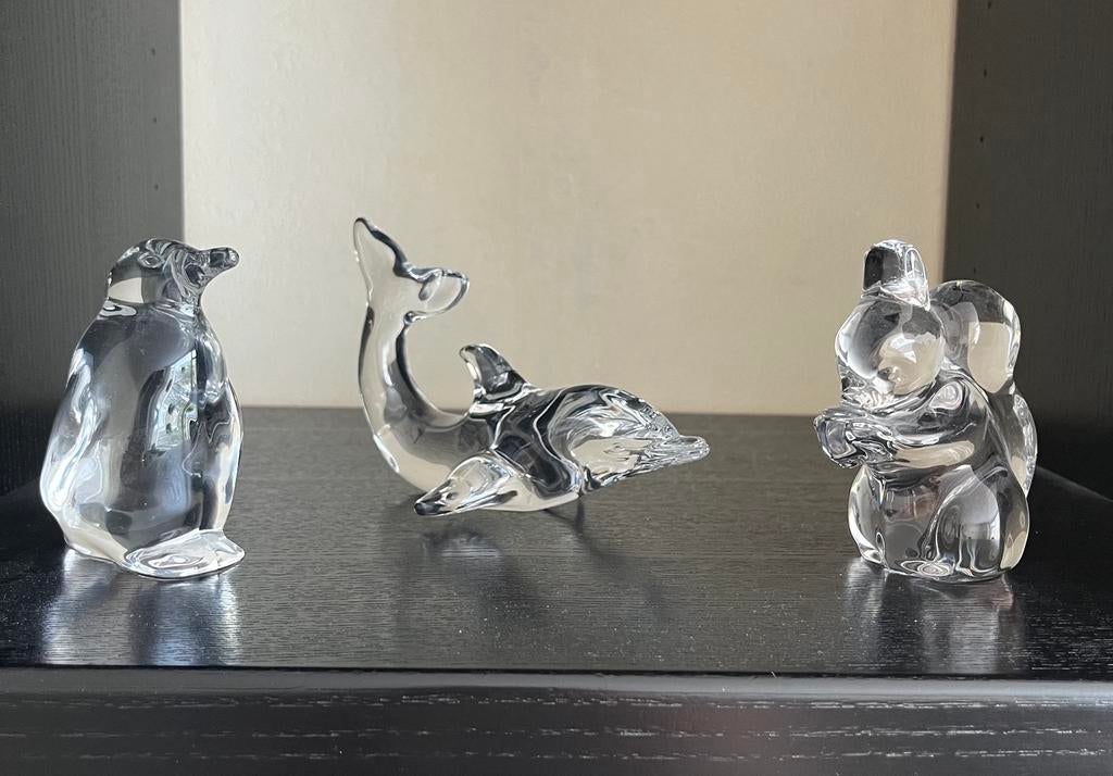 Villeroy & Boch kristallen beeldjes: Dolfijn, Pinguïn, Konij, Ophalen, Zo goed als nieuw, Dier