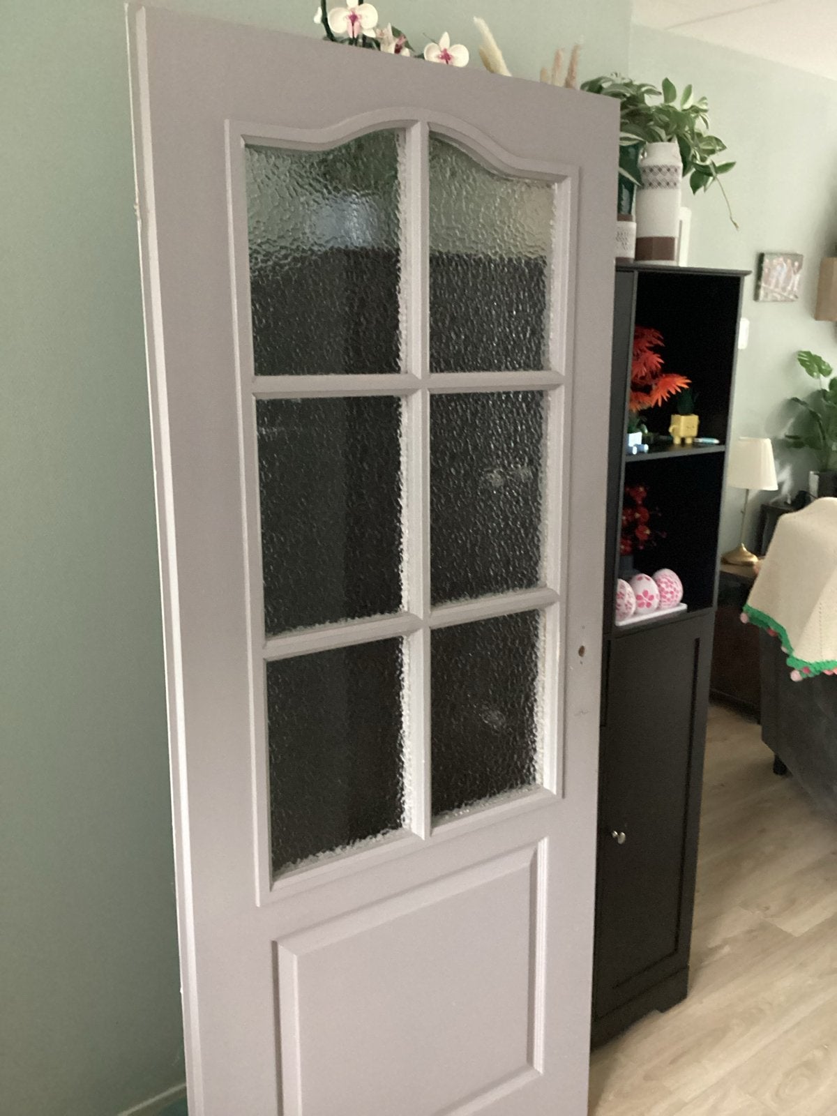 Binnendeur met glas, 83x201 cm, Ophalen, Gebruikt, 80 tot 100 cm, Binnendeur