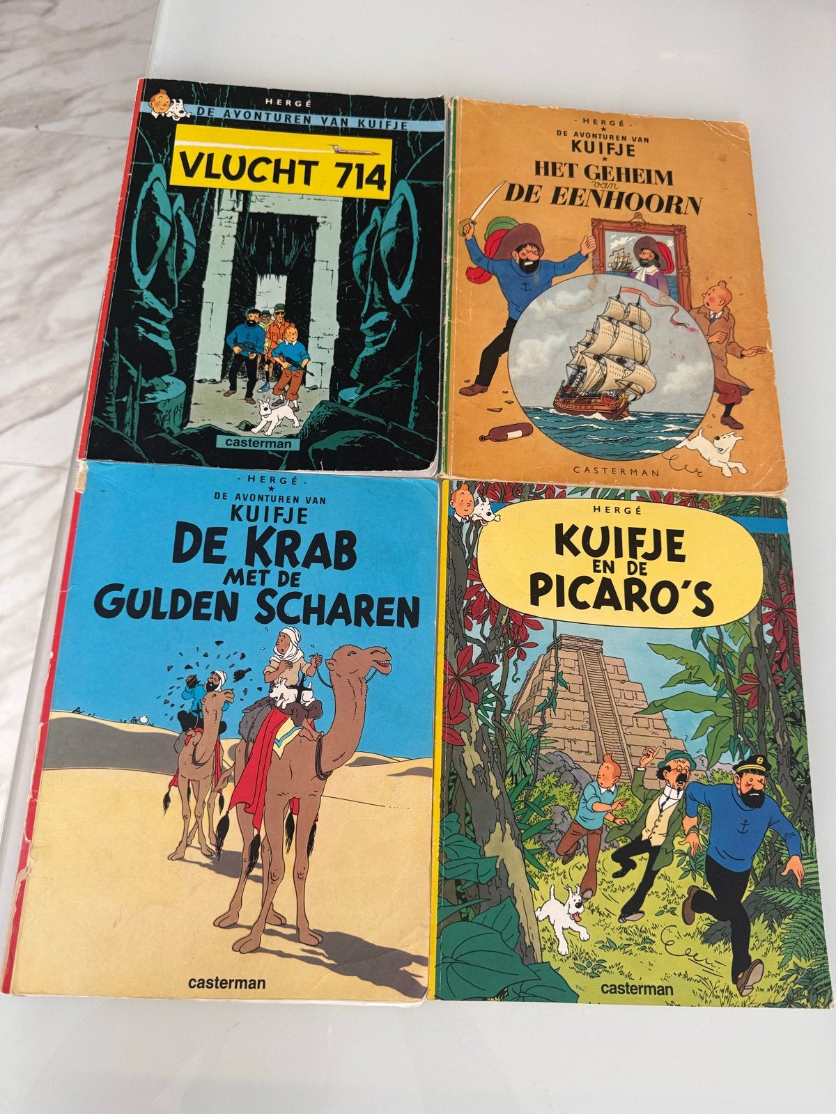 Kuifje stripboeken - Vlucht 714, Het Geheim van de Eenhoorn,, Meerdere stripboeken, Ophalen of Verzenden, Gelezen