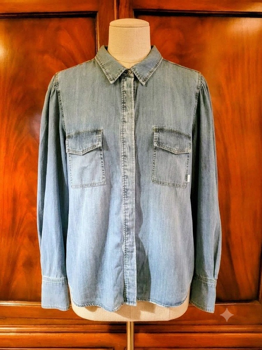 Fabienne Chapot spijkerblouse maat 44, Blauw, Maat 42/44 (L), Ophalen of Verzenden, Zo goed als nieuw