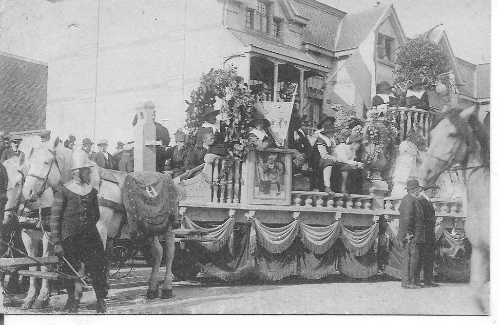 Historisch-allegorische optocht Groningen 1913, Verzamelen, Ophalen of Verzenden, Voor 1920, Ongelopen, Groningen