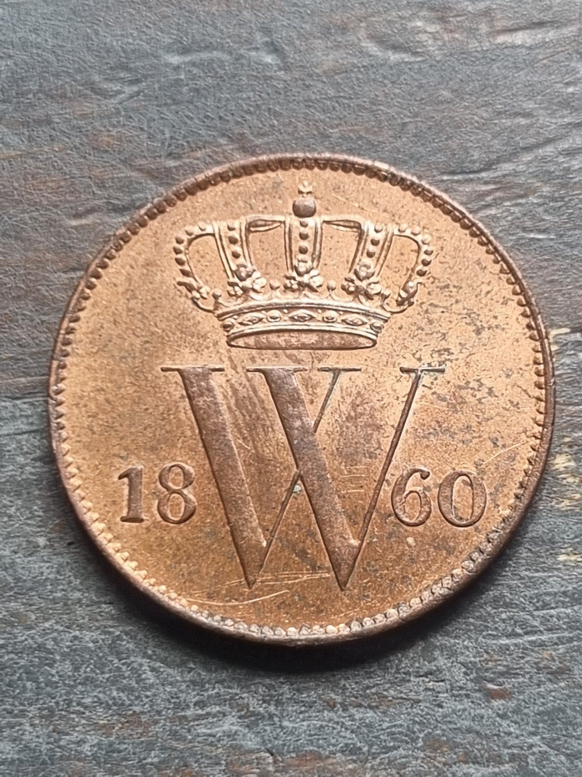 1 cent 1860 Willem 3, Postzegels en Munten, Munten | Nederland, Ophalen of Verzenden, Koning Willem III, 1 cent
