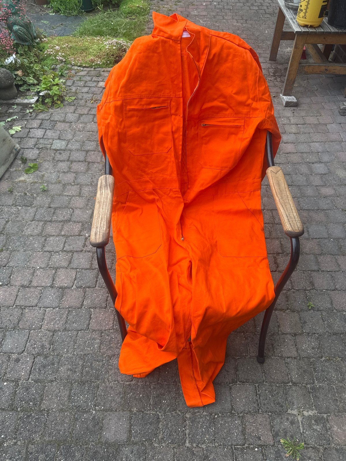 Oranje overall - Werkkleding of Halloween kostuum, Ophalen, Zo goed als nieuw, Maat 56/58 (XL), Oranje