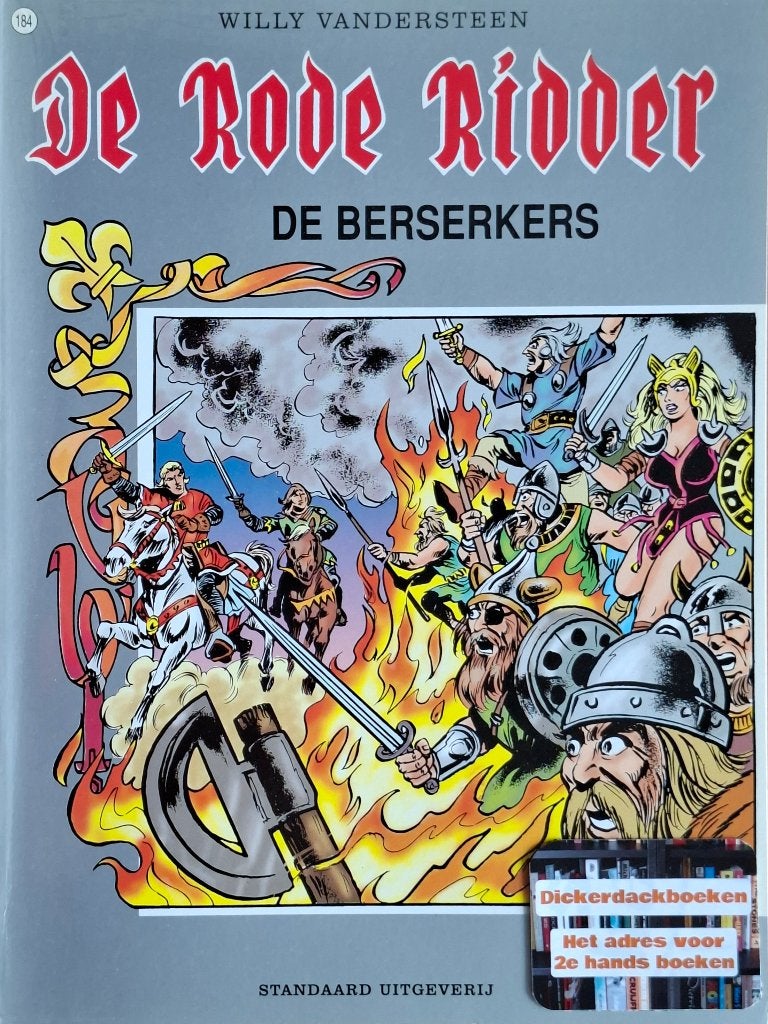 Willy Vandersteen: De Rode Ridder nr 184; De berserkers, Willy Vandersteen, Eén stripboek, Ophalen of Verzenden, Zo goed als nieuw