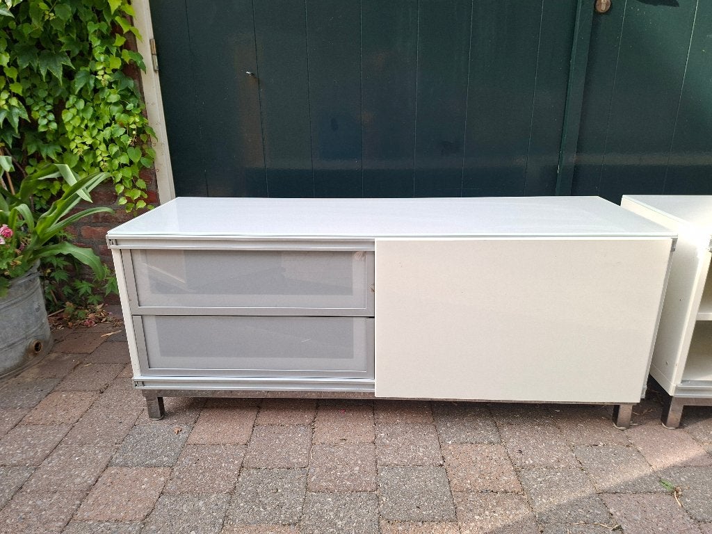 Tv kasten, Ophalen, Gebruikt, 100 tot 150 cm, Glas