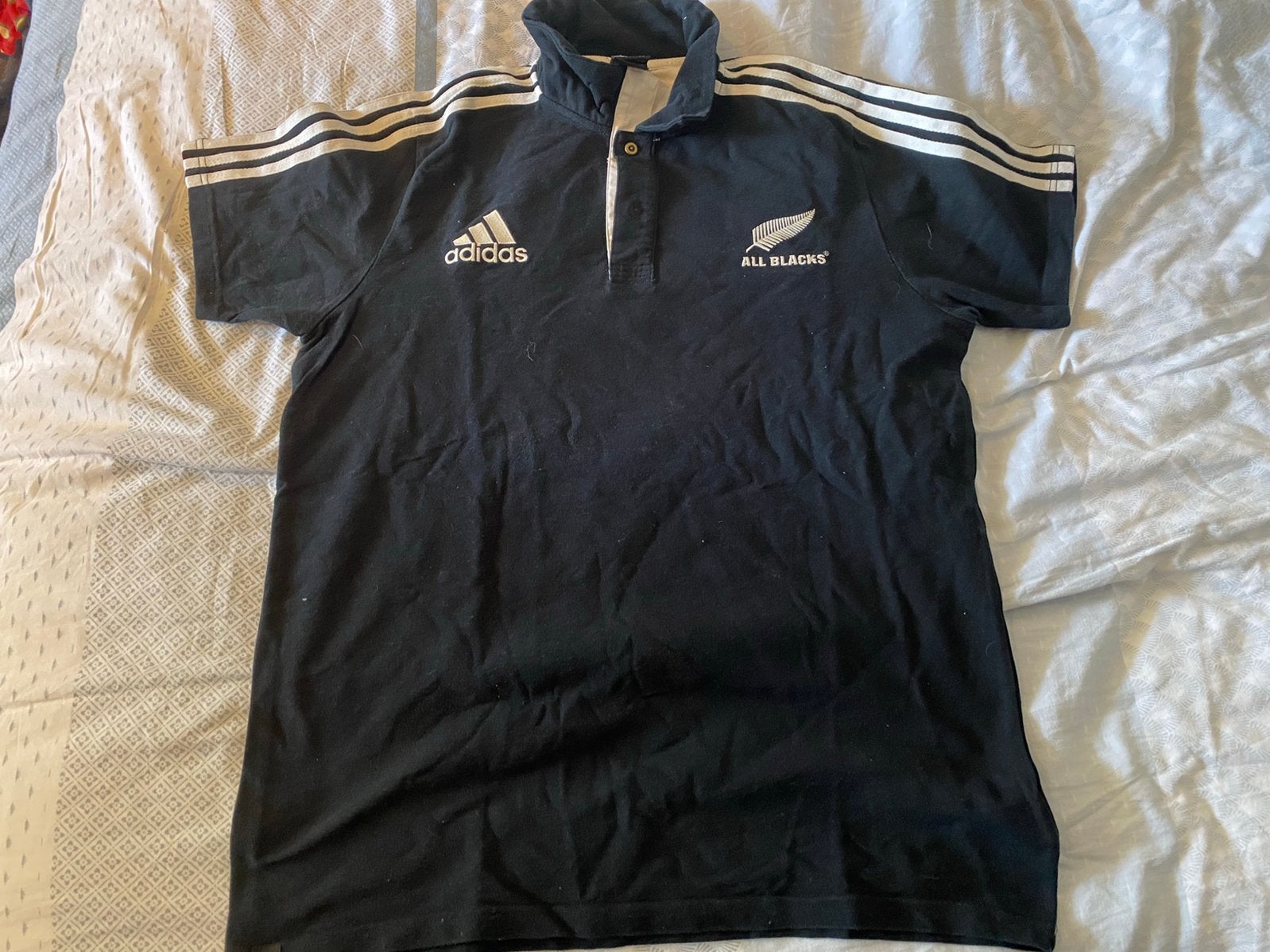 All Blacks Zwarte Polo (Large), Verzenden, Zo goed als nieuw, Kleding
