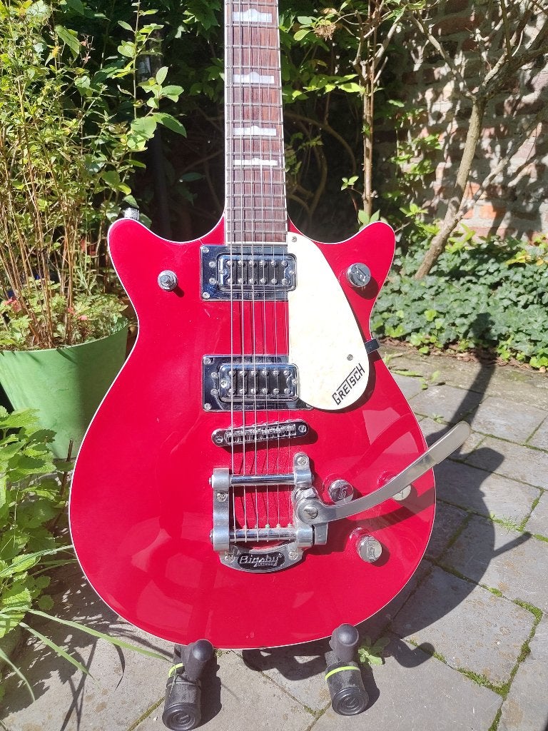 Gretsch Electromatic Double Jet met Bigsby trem en upgrades, Muziek en Instrumenten, Ophalen, Gebruikt, Solid body, Overige merken