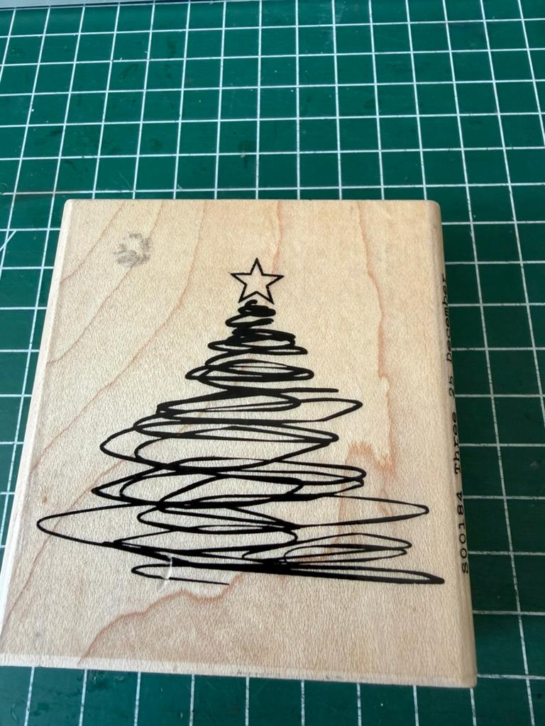 S 00184 kerstboom ludiec, Hobby en Vrije tijd, Stempelen, Ophalen of Verzenden, Nieuw, Houten stempel