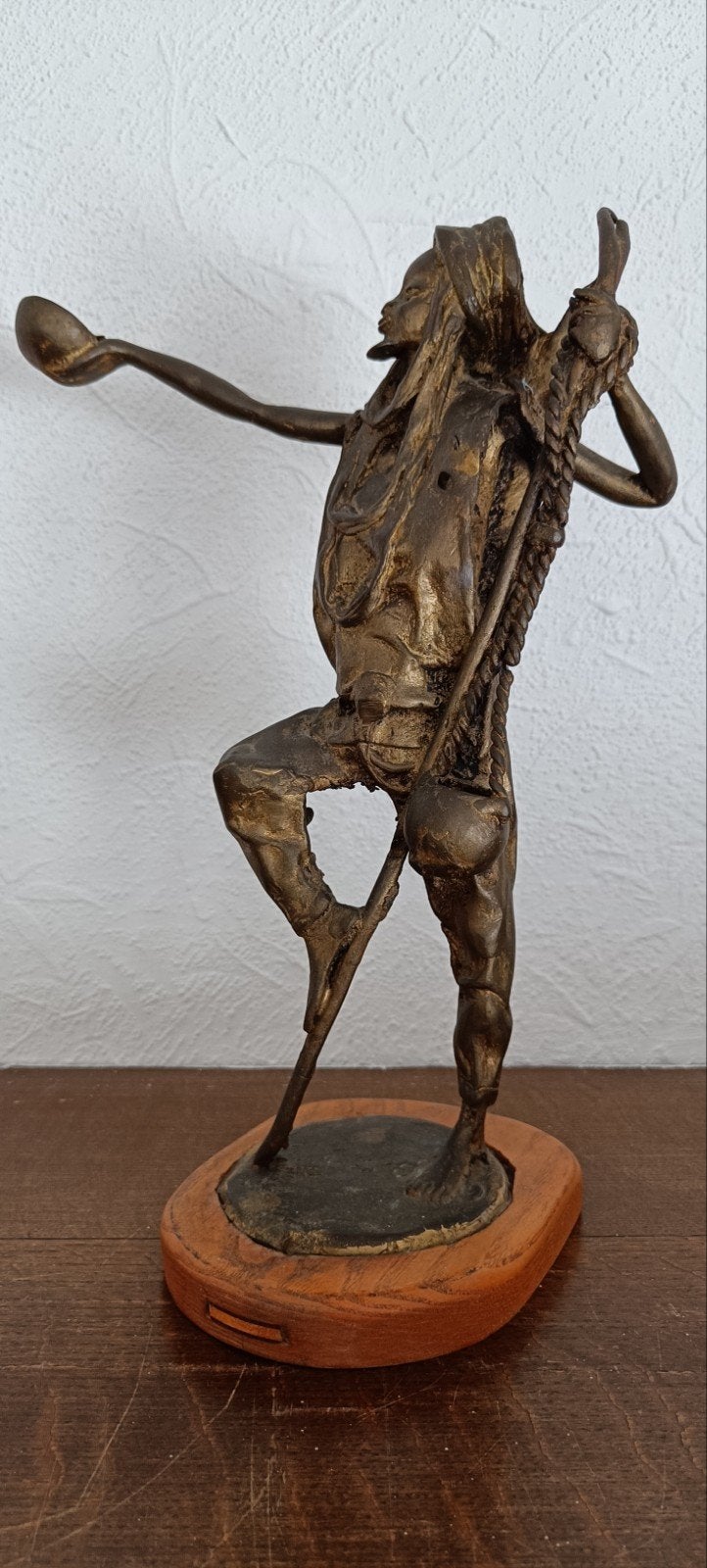 Bronzen beeld,Afrikaanse bedelaar., Ophalen of Verzenden, Brons