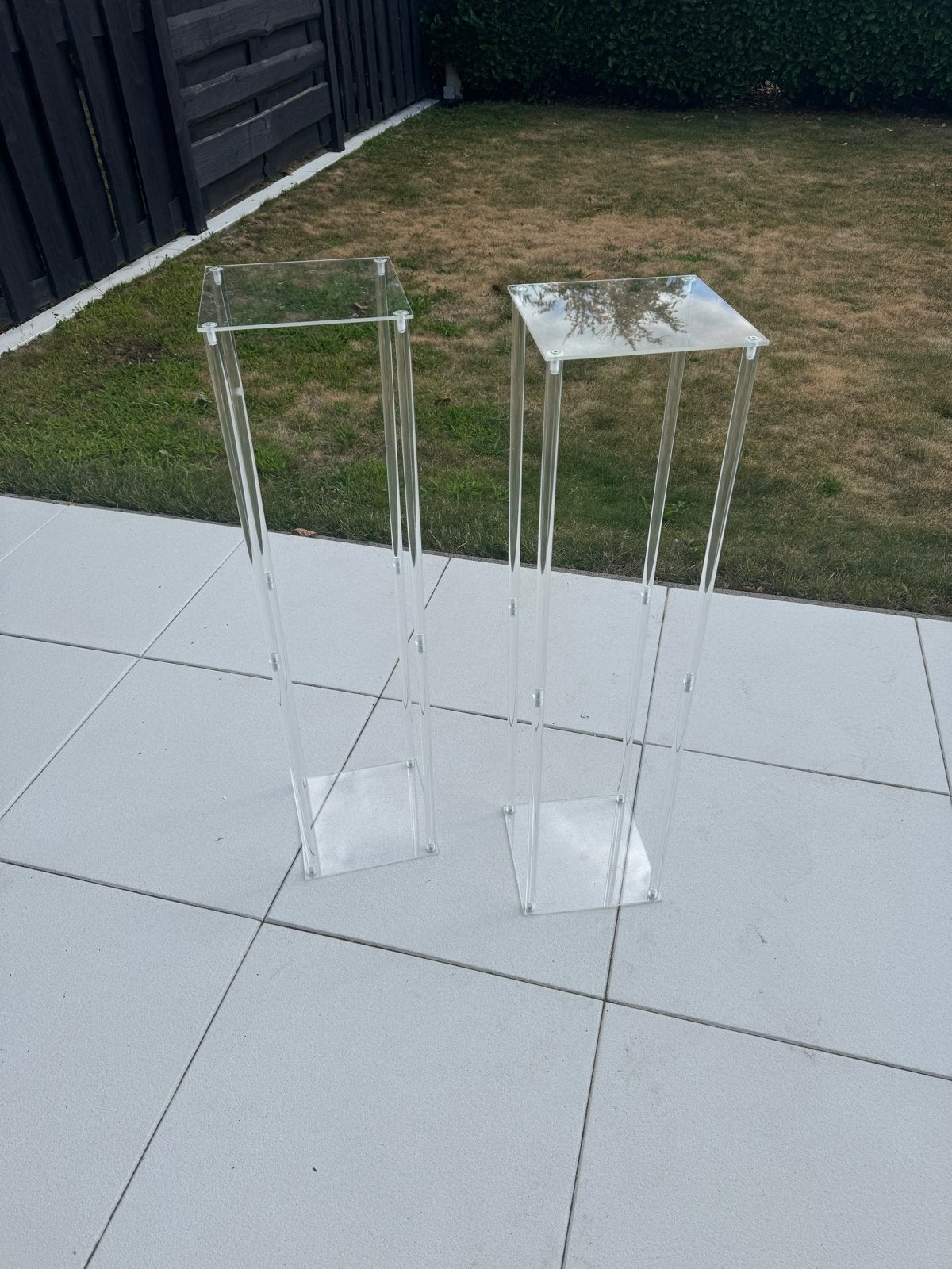 Set van 2 Acryl Display Zuilen - Transparant 100cm hoog !, Ophalen, Minder dan 45 cm, Kunststof, Vierkant