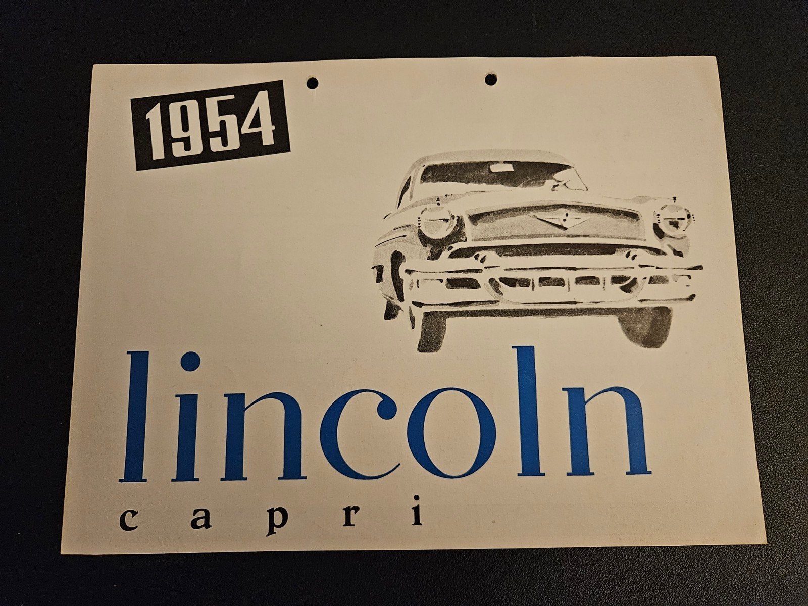 Brochure Lincoln Capri 1954, Ophalen of Verzenden, Zo goed als nieuw, Overige merken