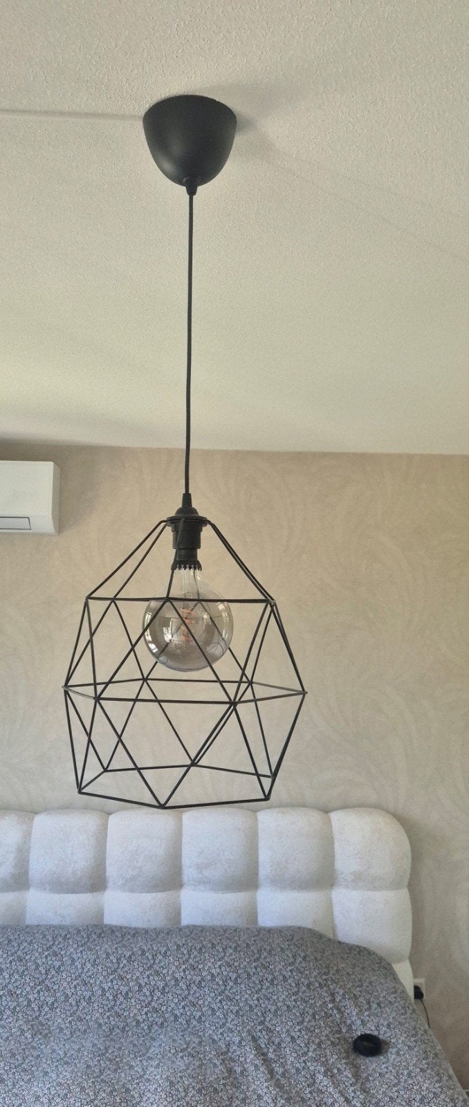 Hanglamp zwart, Ophalen of Verzenden, Zo goed als nieuw, Metaal, E27 (groot)