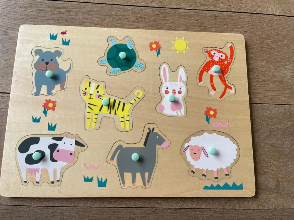 Hema puzzel, Kinderen en Baby's, Speelgoed | Kinderpuzzels, Ophalen, Minder dan 10 stukjes, Zo goed als nieuw, Van hout