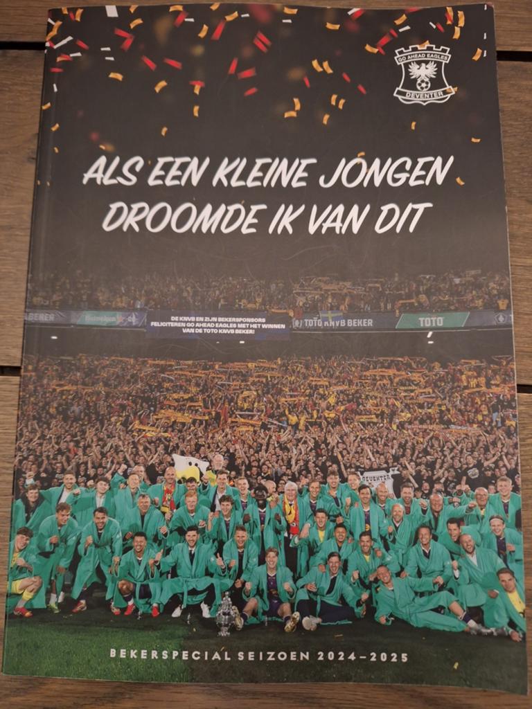 Go Ahead Eagles Bekerspecial Seizoen 2024-2025, Boeken, Sportboeken, Ophalen of Verzenden, Zo goed als nieuw, Go Ahead Eagles