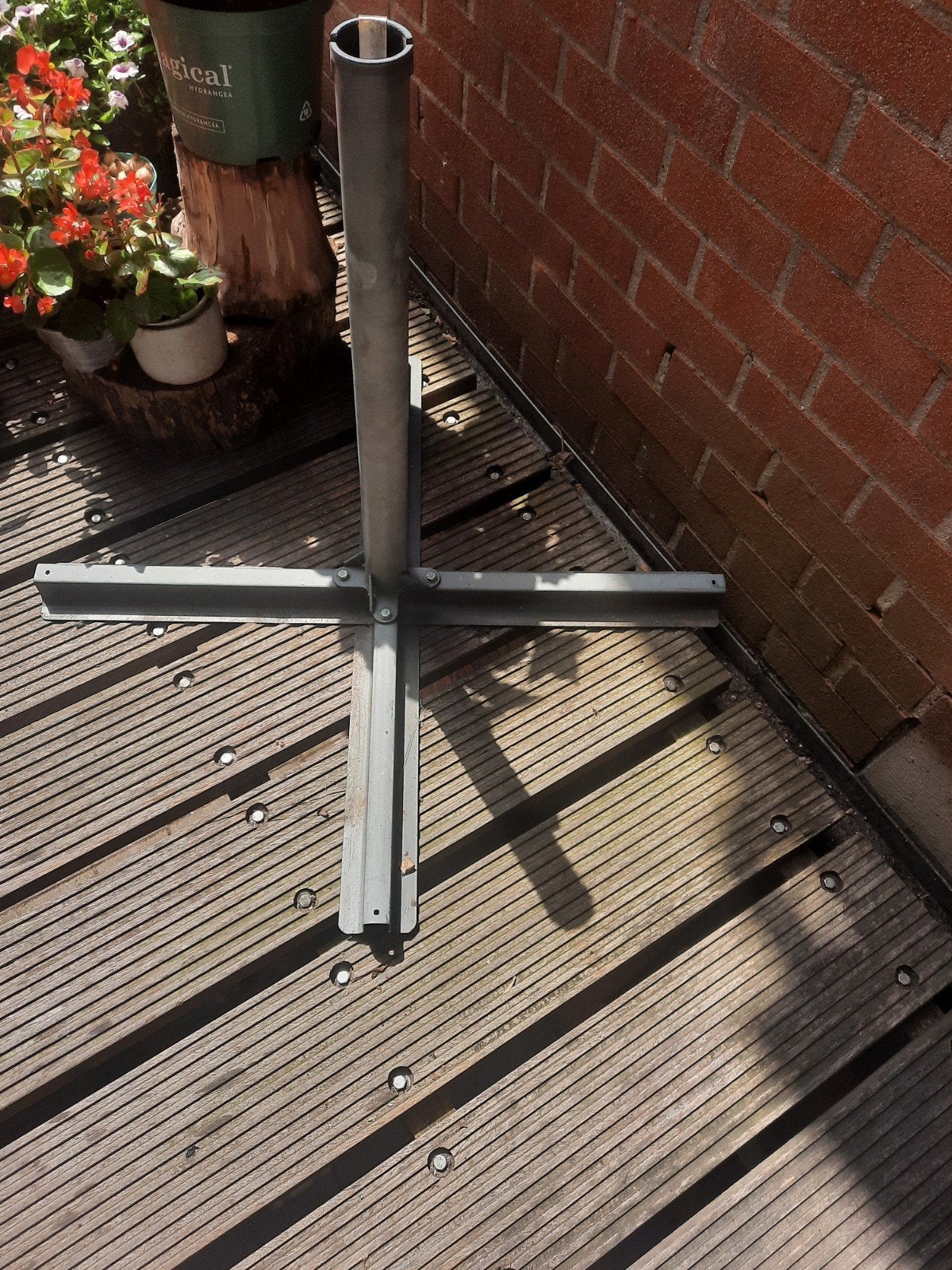 Stevige parasol houder, Ophalen, Minder dan 1 meter, Parasolvoet