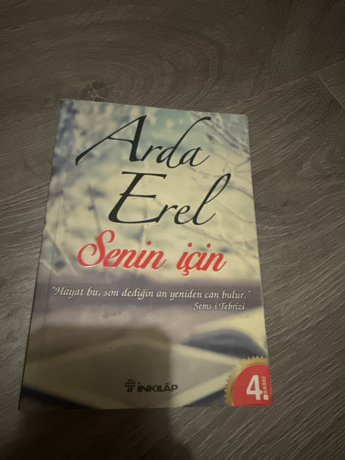 Arda Erel - Senin için (Turks boek), Ophalen of Verzenden, Gelezen, Wereld overig