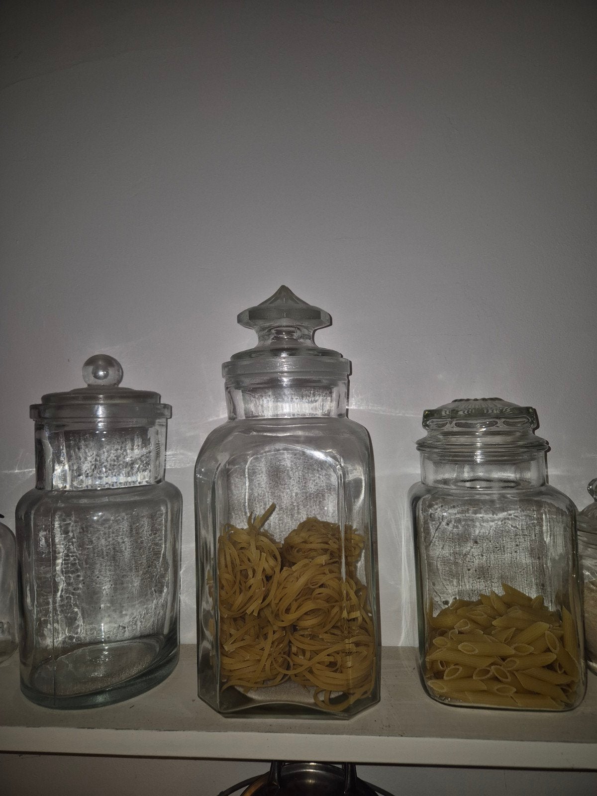 Glazen voorraadpotten set - diverse maten, Ophalen of Verzenden, Voorraadpot, Overige merken, Glas