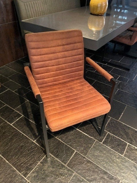 TE KOOP - BETONLOOK TAFEL 100X200 - EN 4 STOELEN, Ophalen, 100 tot 150 cm, 200 cm of meer, Zo goed als nieuw