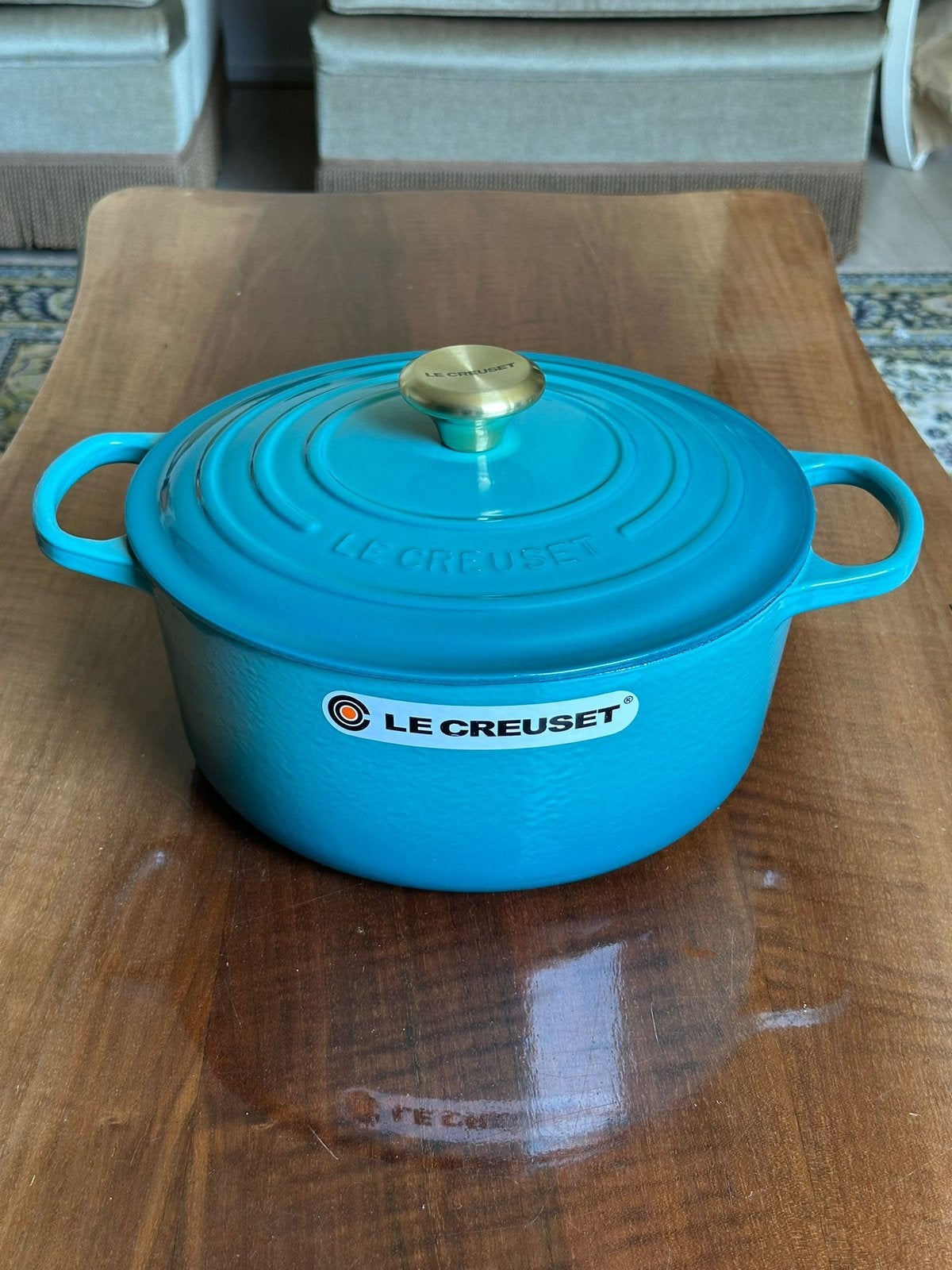Le Creuset gietijzeren braadpan 26 cm – Riviera Blue, Huis en Inrichting, Keuken | Potten en Pannen, Ophalen, Nieuw, Gietijzer