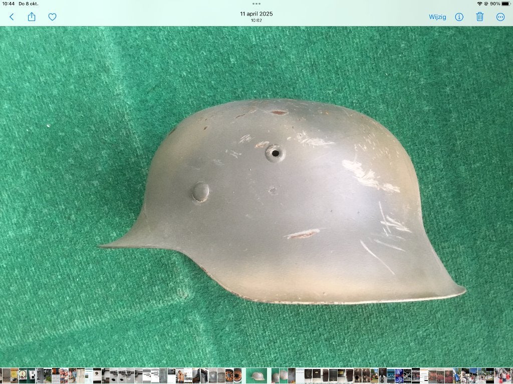 WW2 wehrmacht camo helm ,goede staat, Ophalen of Verzenden, Duitsland, Helm of Baret