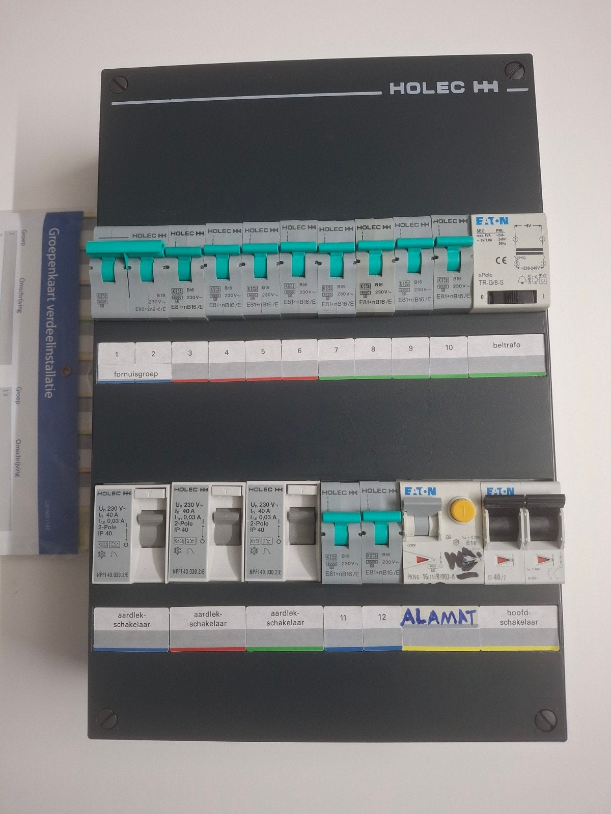 Eaton/holec complete groepenkast meterkast.
- 1, Ophalen, Zo goed als nieuw, Eaton, Overige typen